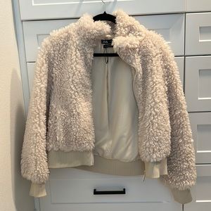 Small Zara Sherpa bomber in cream